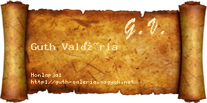 Guth Valéria névjegykártya